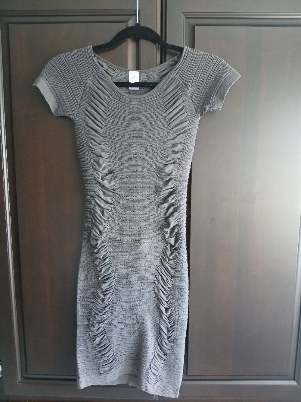 Short Sleeve Grey Prime Cut Dress